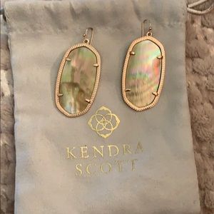 Danielle Statement Earrings in Brown Pearl